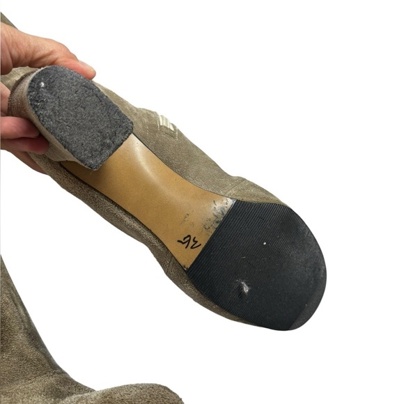 Vintage over the knee suede tan boots Creative Made in Cyprus 10 - Picture 4 of 5